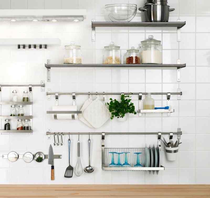 Stainless Steel Kitchen Wall Shelves