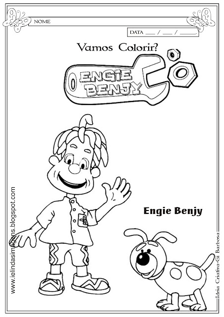 Desenho para Colorir Engie Benjy