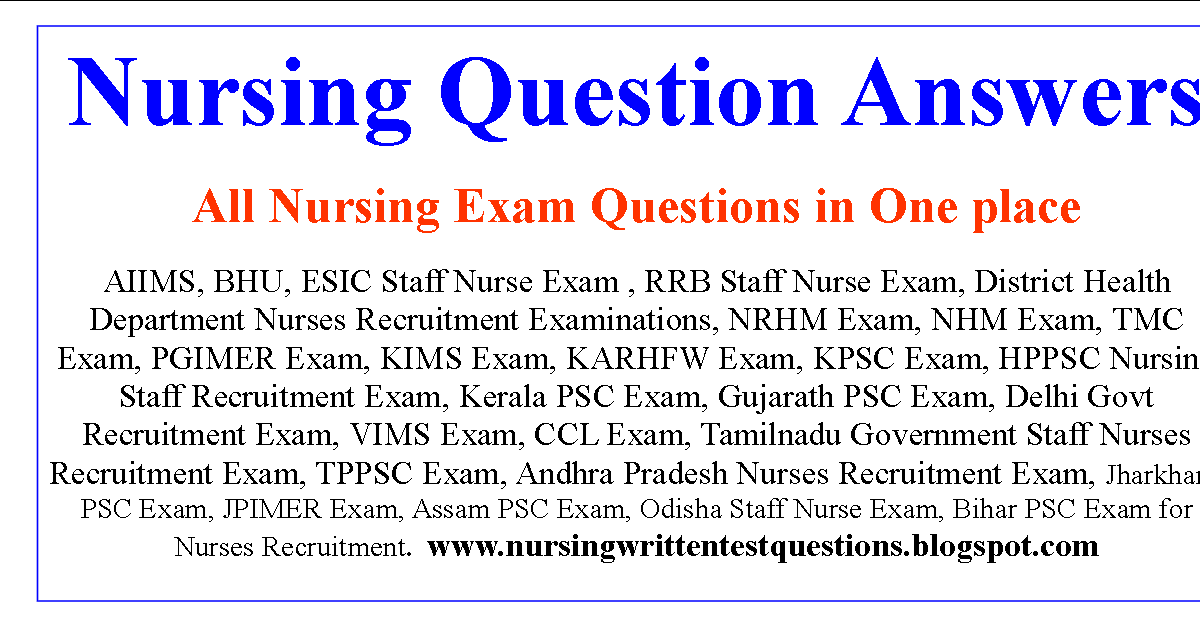 Nursing Question Answers