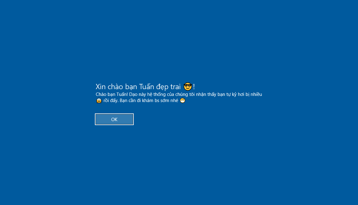 Tạo màn hình thông báo khi người dùng đăng xuất hoặc đăng nhập máy tính trong Windows 10