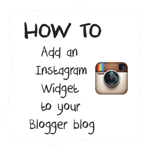 instagram widget in blogger