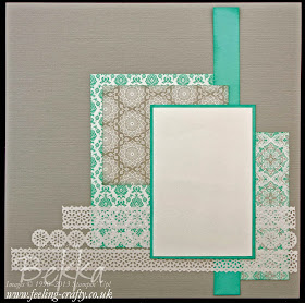 Eastern Elegance Scrapbook Page by UK based Stampin' Up! Demonstrator Bekka Prideaux for the Feeling Crafty Scrapbook Club