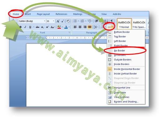 Salah satu cara untuk menghilangkan garis border pada tabel di  Ahli Matematika Cara Praktis Menghilangkan Garis Border Tabel Ms Word