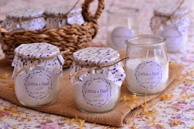 velas de lavanda detalles de boda