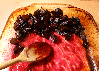 Roasted Glazed Beets in Baking Pan