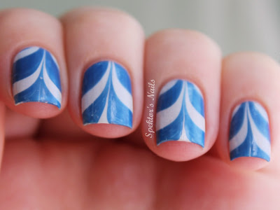 Blue White Water Marble