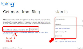 Log in Bing