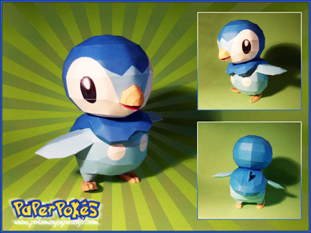 Pokemon Piplup Papercraft 5