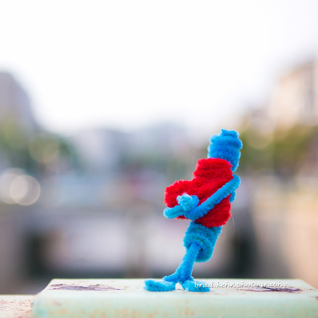 Pipe Cleaner Man Holding Heart in Dupont Circle