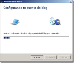 windows live writter configurando cuenta