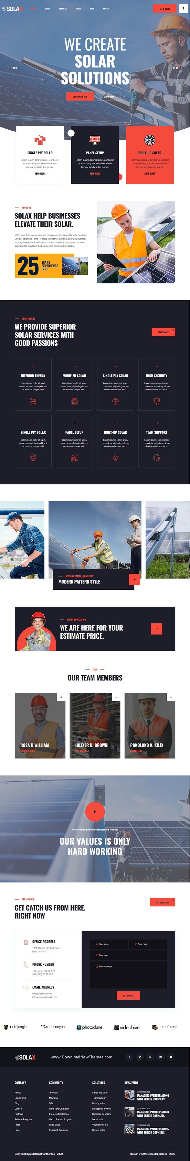 Best Solar Company Website Template