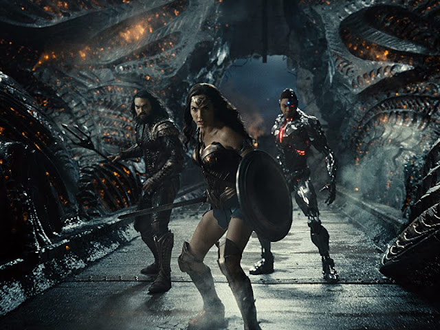 Jason Momoa, Gal Gadot y Ray Fisher. Imagen de Warner Bros.