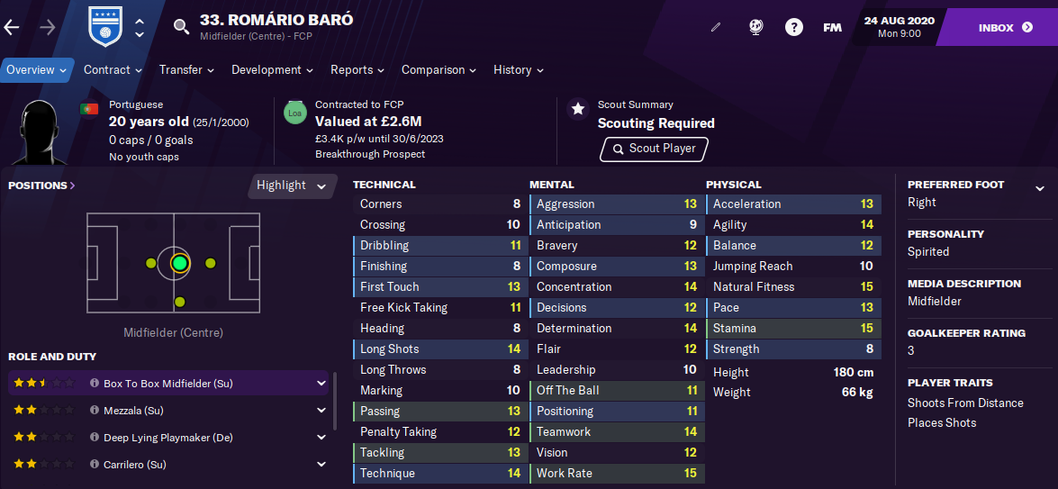 FM21 Romario Baro 2021