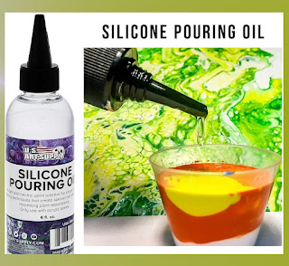 Silicone oil for acrylic pouring
