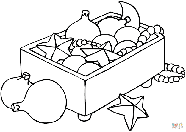 Click The Christmas Ornaments In Box Coloring Pages To View Printable  Version Or Color It Online Patible With Ipad And Android Tablets