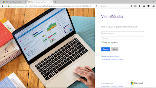 Memilih Developer edition akan mengarahkan Anda ke situs web Visual Studio Dev Essentials.     Anda harus login atau menjadi anggota untuk men-download SQL Server Developer edition.