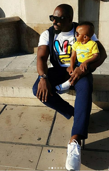 JIM IYKE Visits Eiffel Tower With His Son, See Lovely Photos.