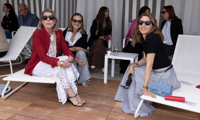 Princess Caroline, Charlotte Casiraghi, Pauline Ducruet and Tatiana Santo Domingo attended Chanel's fashion show in Monte-Carlo