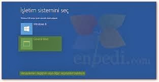 Windows 8 Güvenli Mod Açma