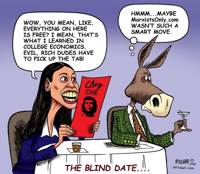 Image result for Alexandria Ocasio-Cortez Communist Cartoons