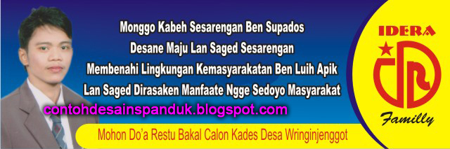  Spanduk  Calon Kepala Desa Wringinjenggot Contoh Desain 