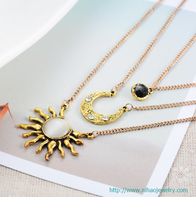 Occident and the United States alloy plating necklace