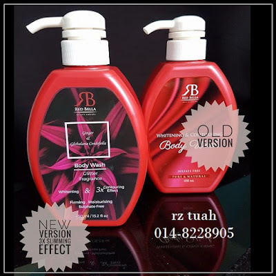 red bella body wash whitening contouring new 2018