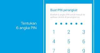 Buat PIN perangkat yang digunakan untuk masuk ke aplikasi Jenius