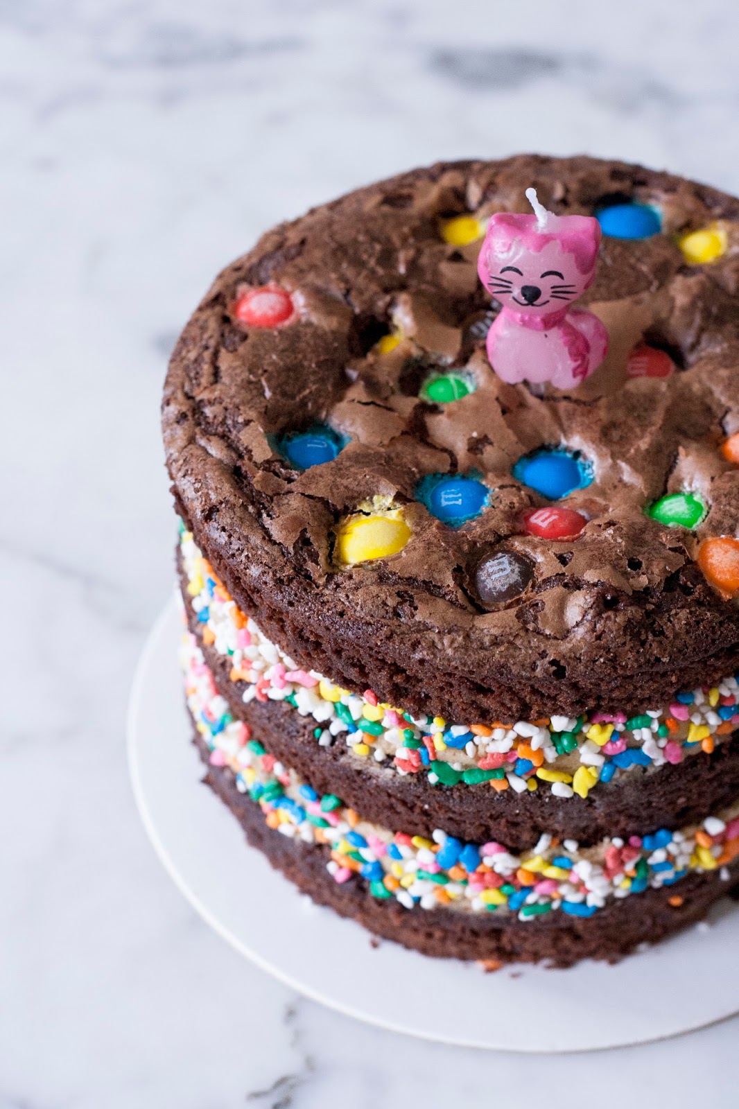 M M Chocolate Brownie Birthday  Cake  Treets