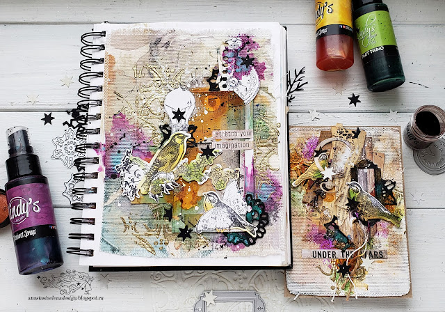 @nastyalena #artjournal #postcard #mixedmedia