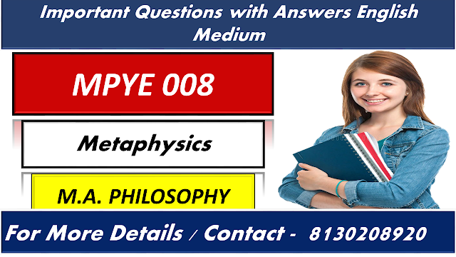 IGNOU MPYE 008 Important Questions With Answers English Medium