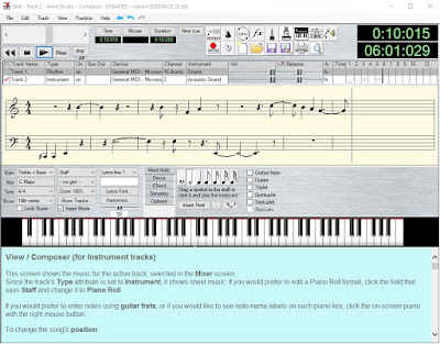 Componer, editar, imprimir partituras, con Anvil Studio