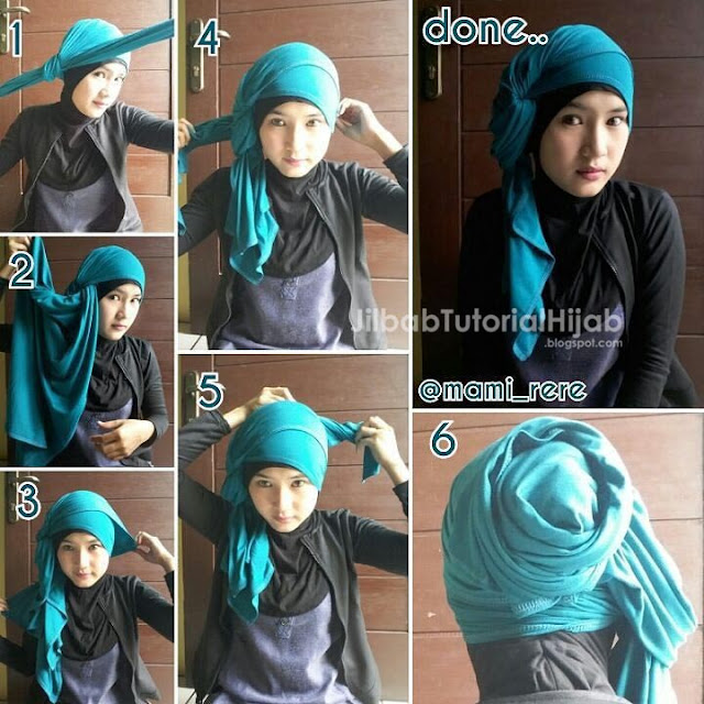 Gambar + Video Tutorial Hijab Tanpa Jarum Pentul  Jilbab Tutorial Hijab