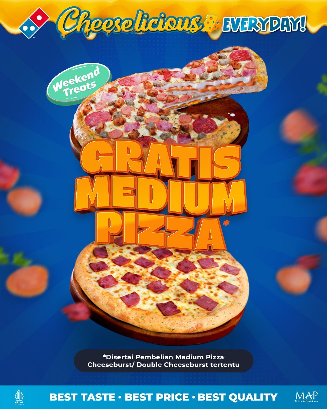 Dominos Pizza Promo Weekend Treats – Gratis Medium Pizza