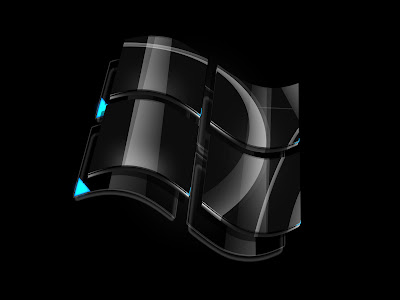 Black windows vista logo wallpapers