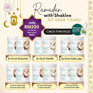 Cinch Shake Shaklee Twinpack Promosi Puasa Mac 2023 RM200