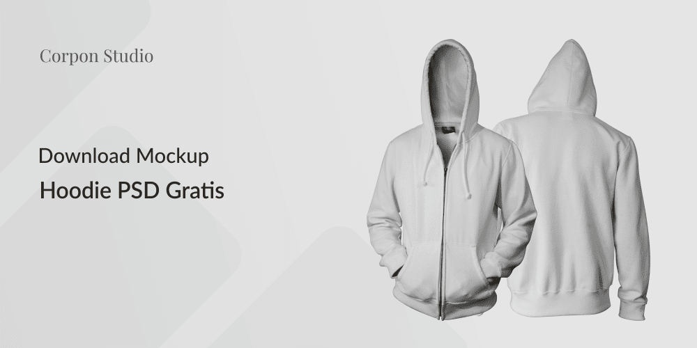 Download Mentahan Hoodie Polos Depan Belakang - MOCKUP FRESH