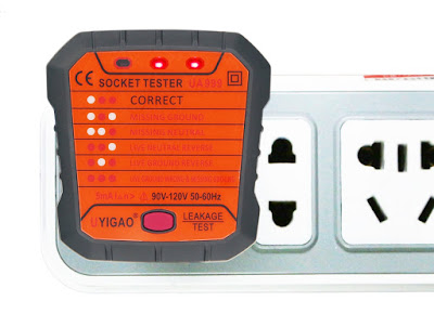 UYIGAO EU/US Plug Socket Tester Circuit Polarity Detector Electric Leakage Test Tools 