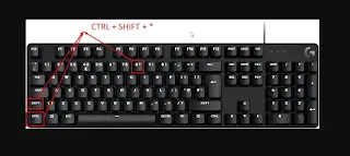 Menggunakan Shortcut Keyboard (CTRL + SHIFT + 8)