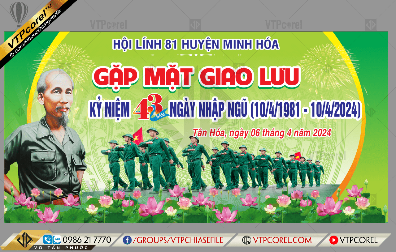 Phông Gặp mặt giao lưu Kỷ niệm 43 năm ngày nhập ngũ CDR12