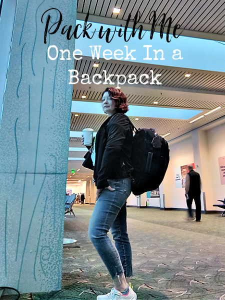 Earlier this month, I flew to Las Vegas and I packed everything I needed in a backpack. Here's how I did it if you need help packing smaller.