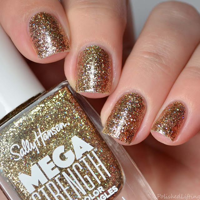 gold glitter nail polish