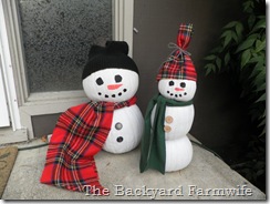 pumpkin snowman - The Backyard Farmwife