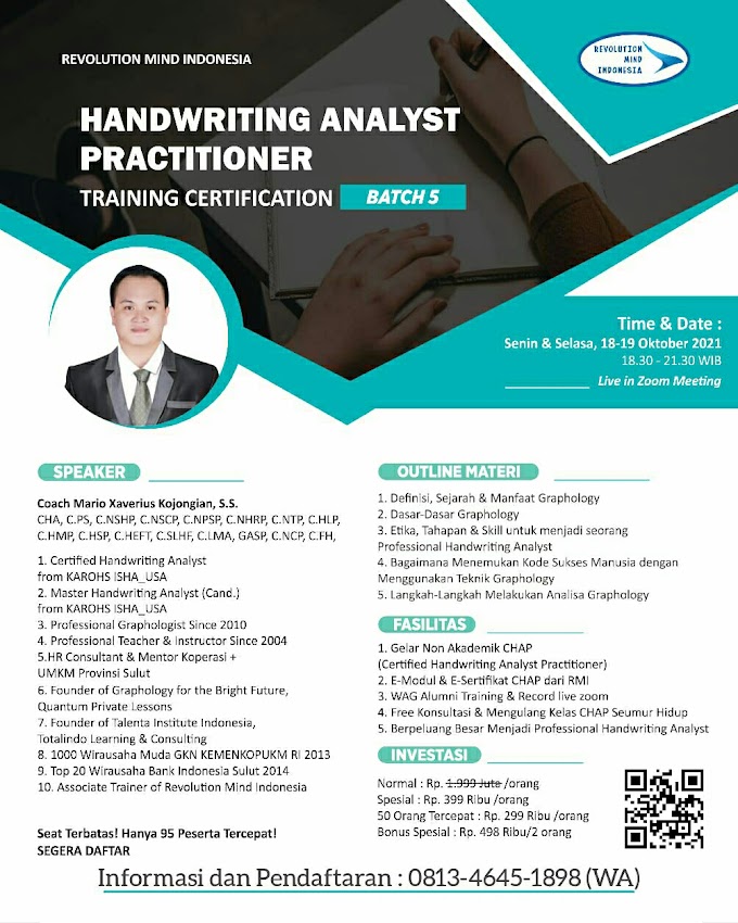 Certified Handwriting Analyst Practitioner Batch 5