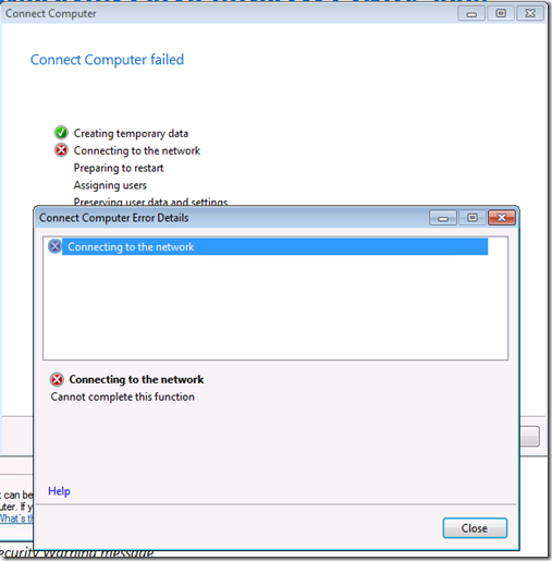 13-08-26 BIO-Recovery - 02 Cannot complete this function ERROR