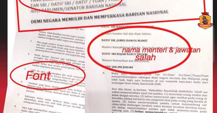 Blog Tamingsari: Isu Surat Palsu Buatan UMNO
