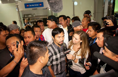 Pacquiao arrives in LA