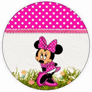 Coquette Pink Minnie Toppers or Free Printable Candy Bar Labels. 