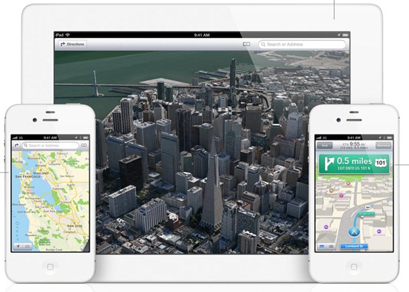 3D maps on iphone 4 iOS 6 Feature
