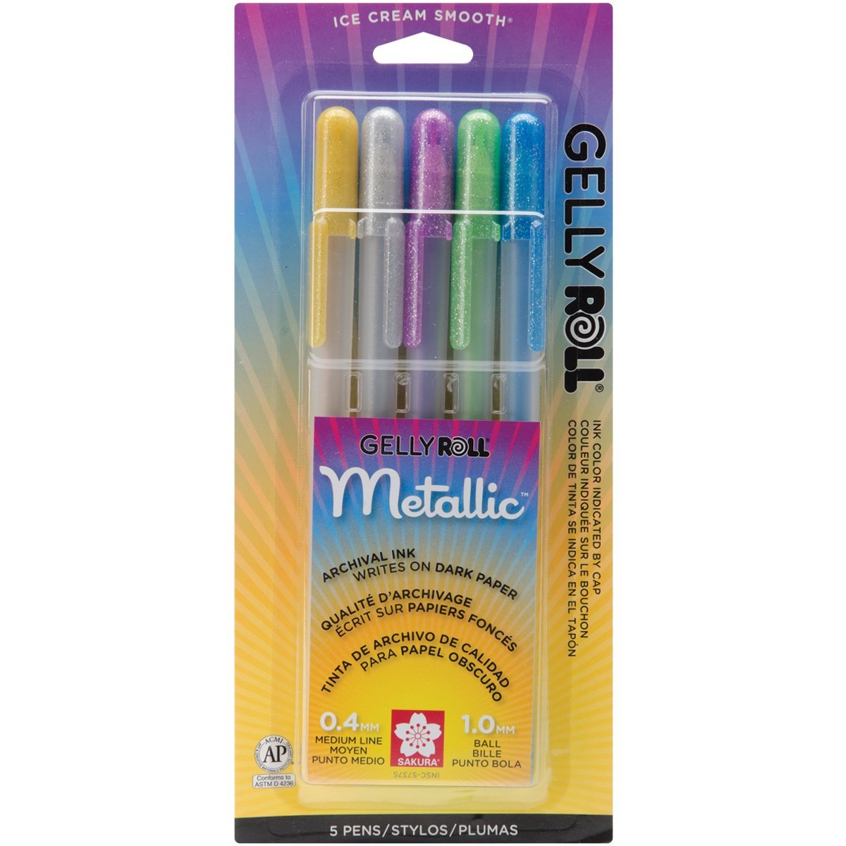 Gelly Roll Assorted Colors Metallic Gel Ink Pen Set